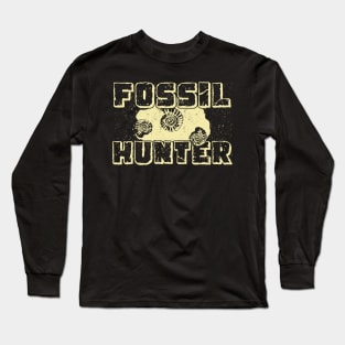 Fossil Hunter Paleontology Paleontologist Gift Long Sleeve T-Shirt